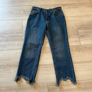 We The Free Dark Blue Straight Leg Jeans